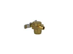 Ball Valve, Angled, 1/4 inch, Brass